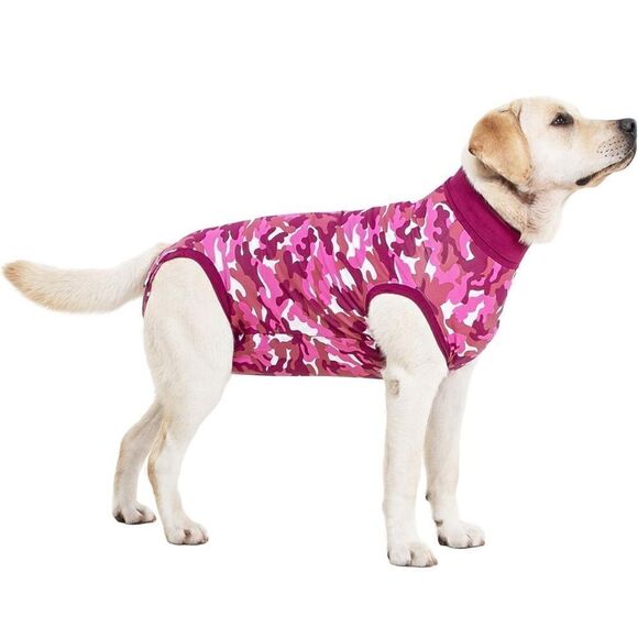 Suitical Dog Surgery Recovery Suit with Clip-Up System - pink camo - Picture 1 of 11